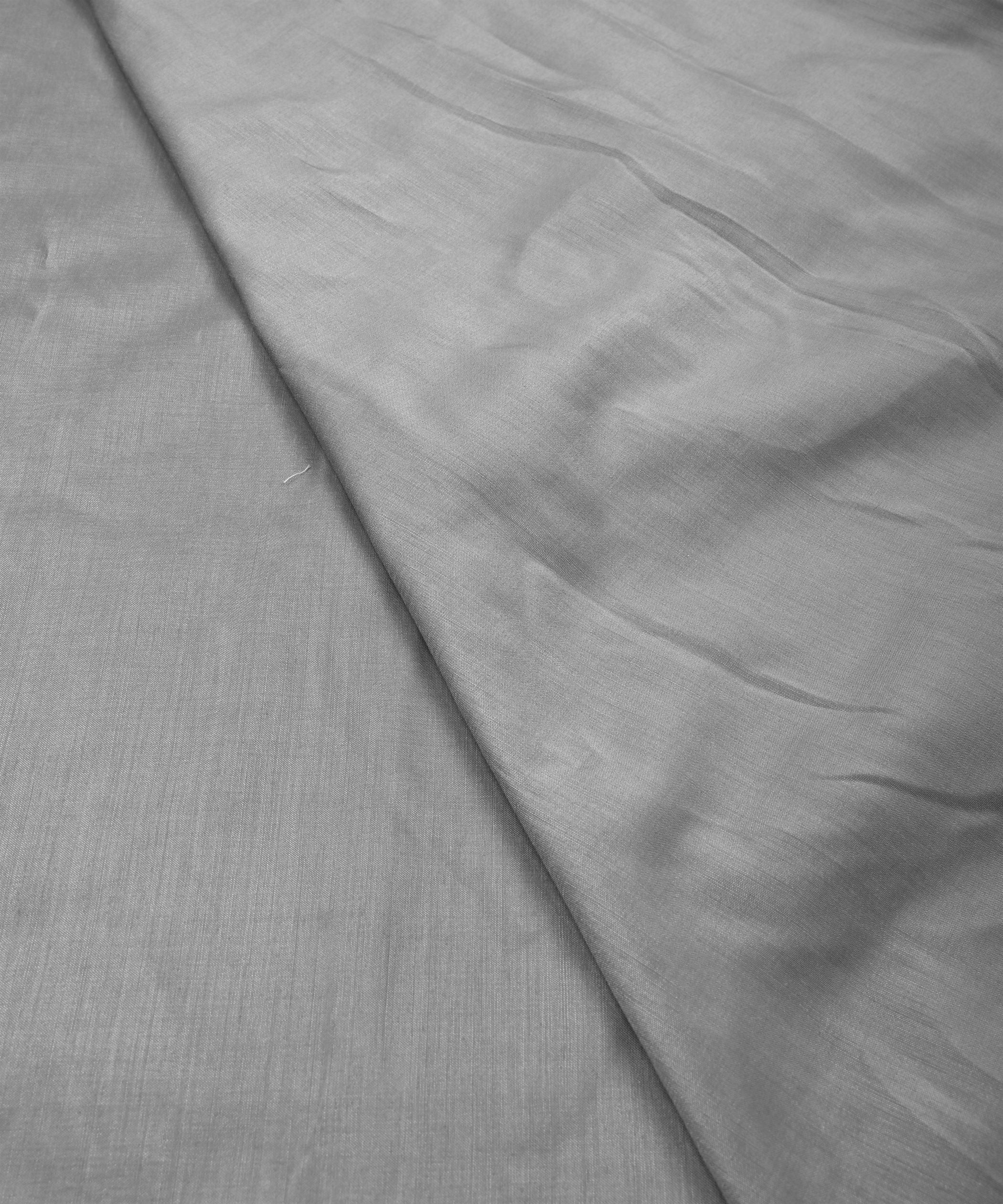Grey Plain Dyed Polyester Muslin Fabric