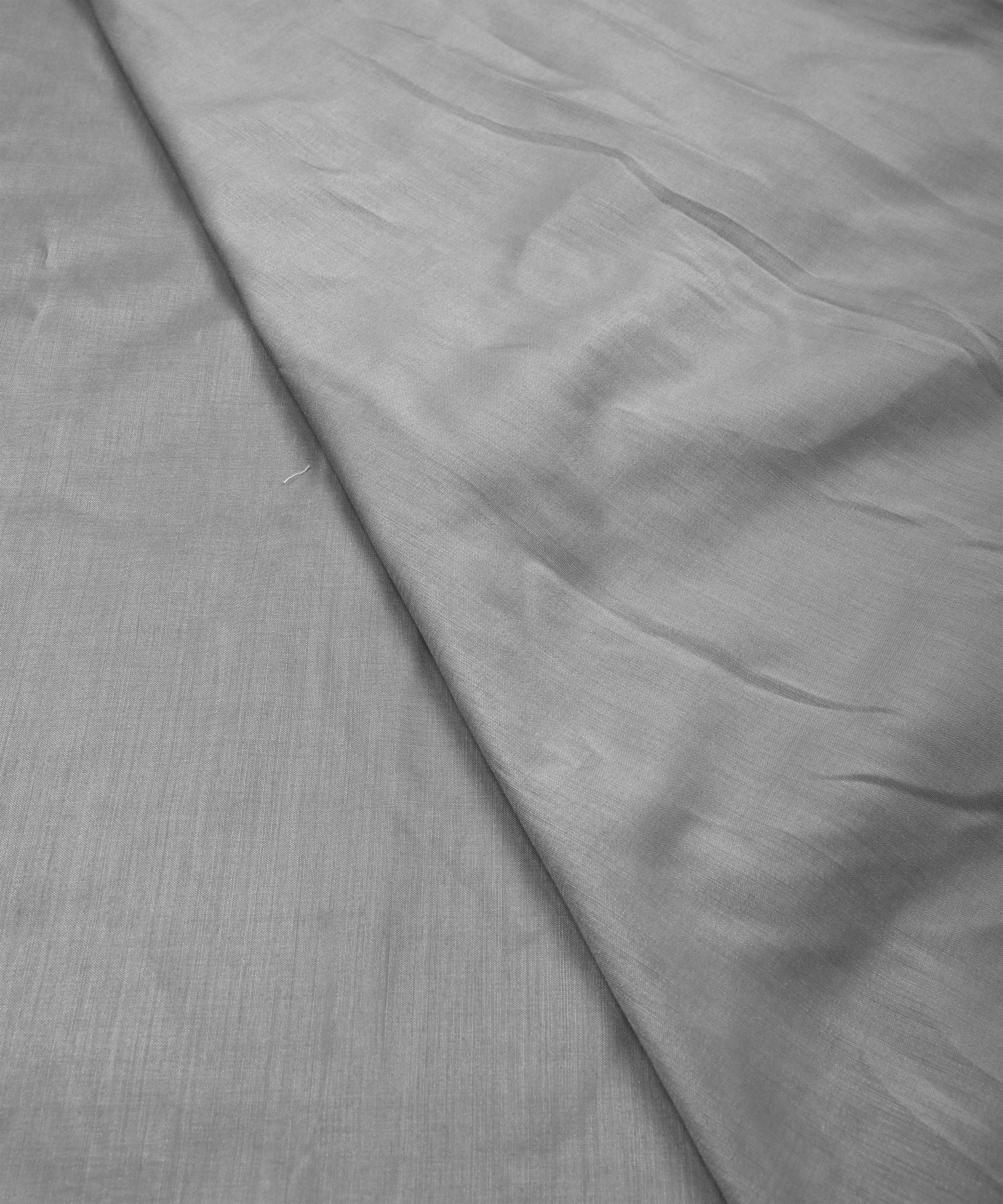 Grey Plain Dyed Polyester Muslin Fabric