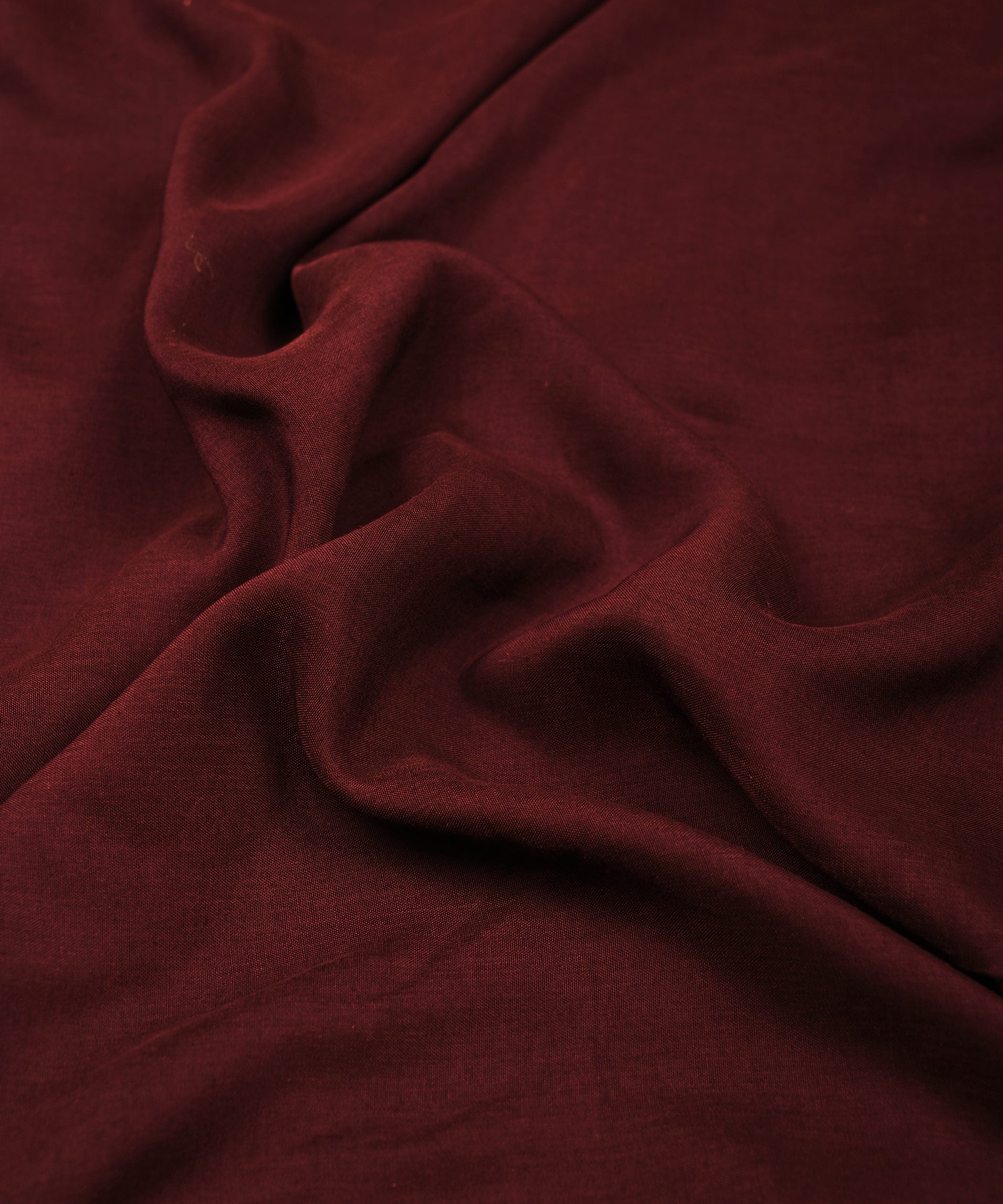 Maroon Plain Dyed Polyester Muslin Fabric