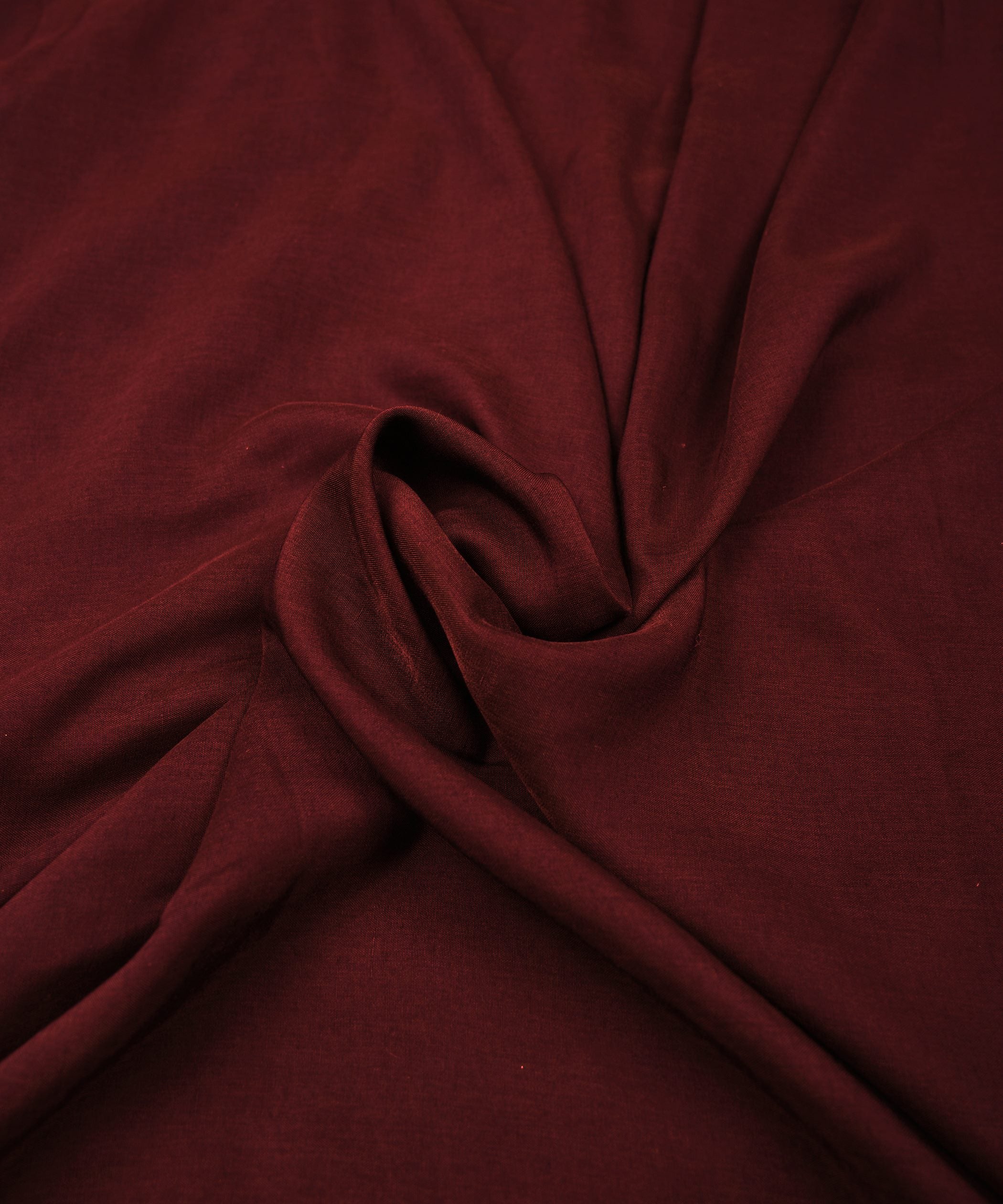Maroon Plain Dyed Polyester Muslin Fabric