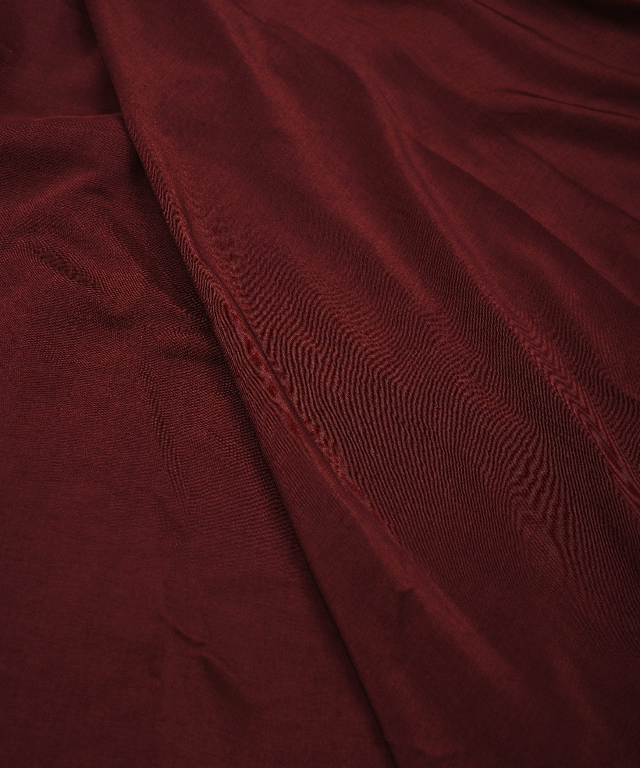 Maroon Plain Dyed Polyester Muslin Fabric