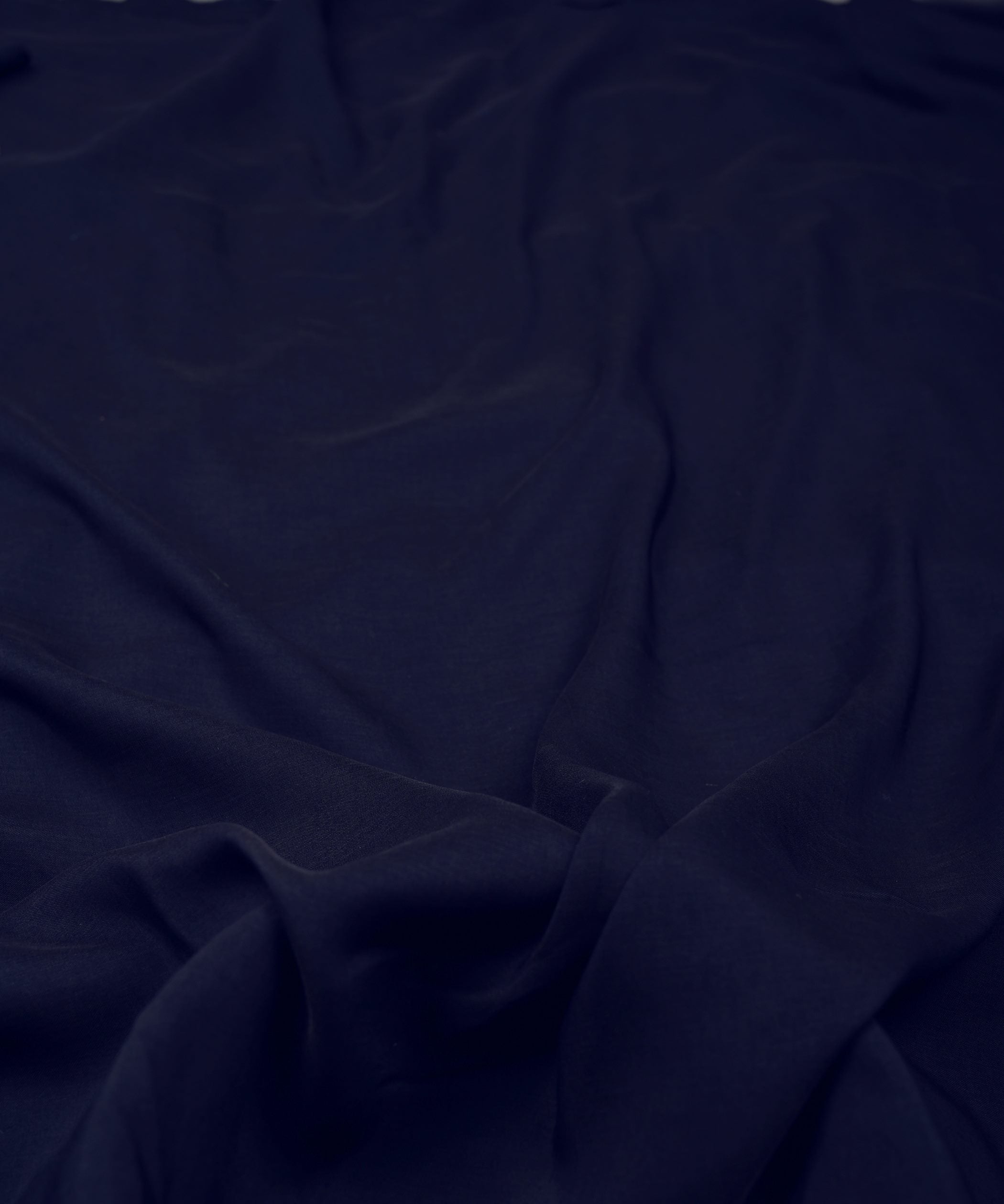 Navy Blue Plain Dyed Polyester Muslin Fabric