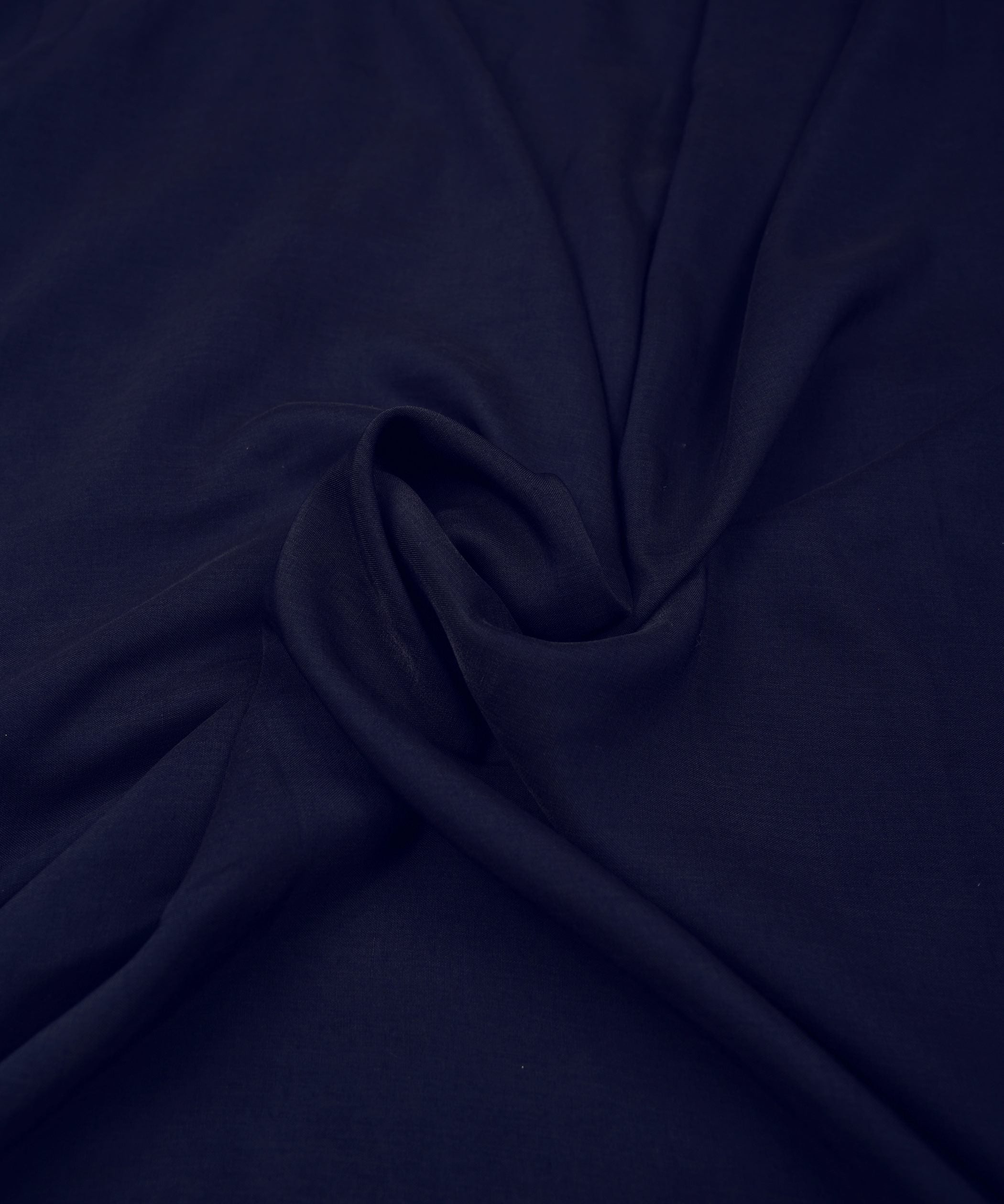 Navy Blue Plain Dyed Polyester Muslin Fabric