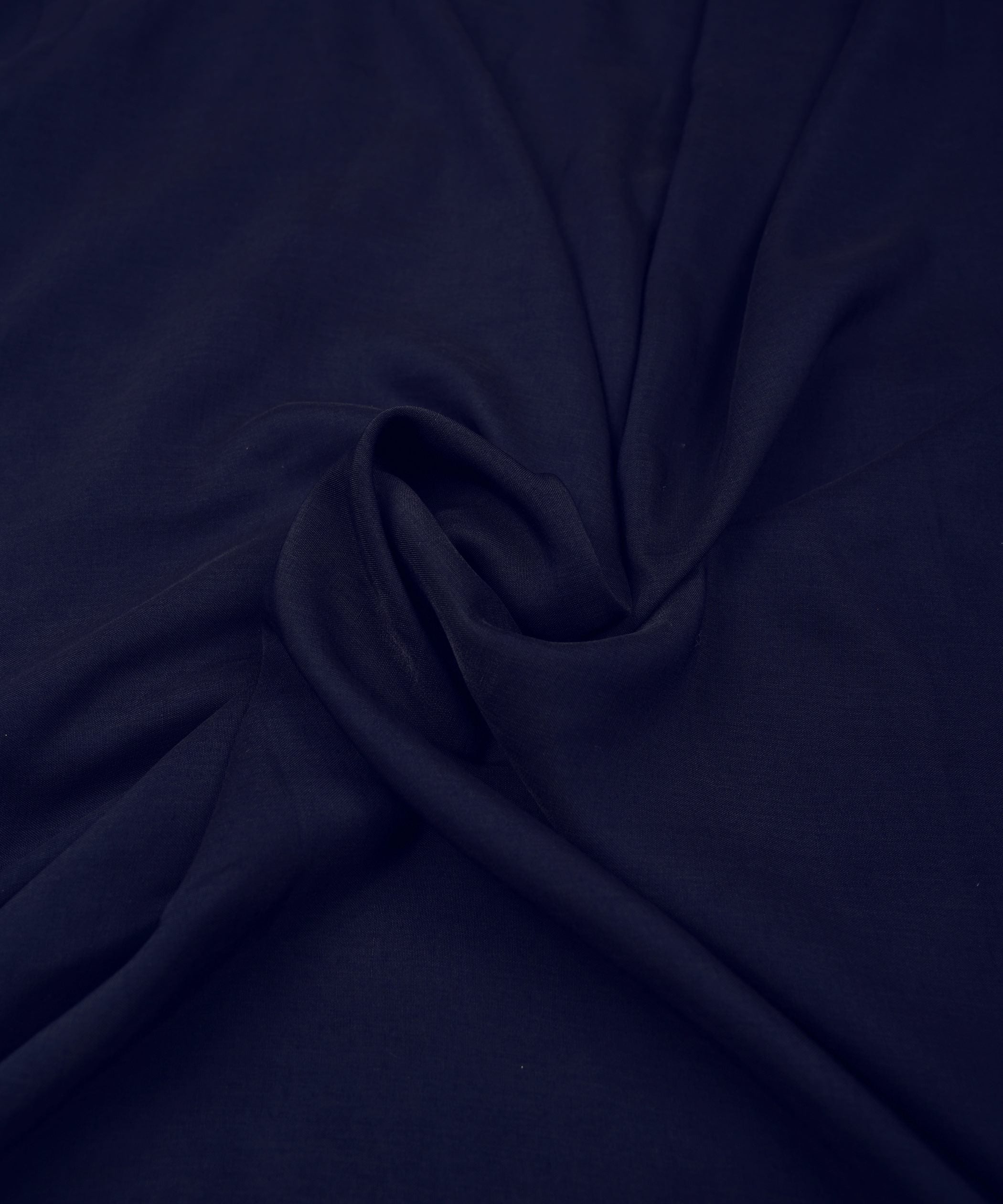 Navy Blue Plain Dyed Polyester Muslin Fabric