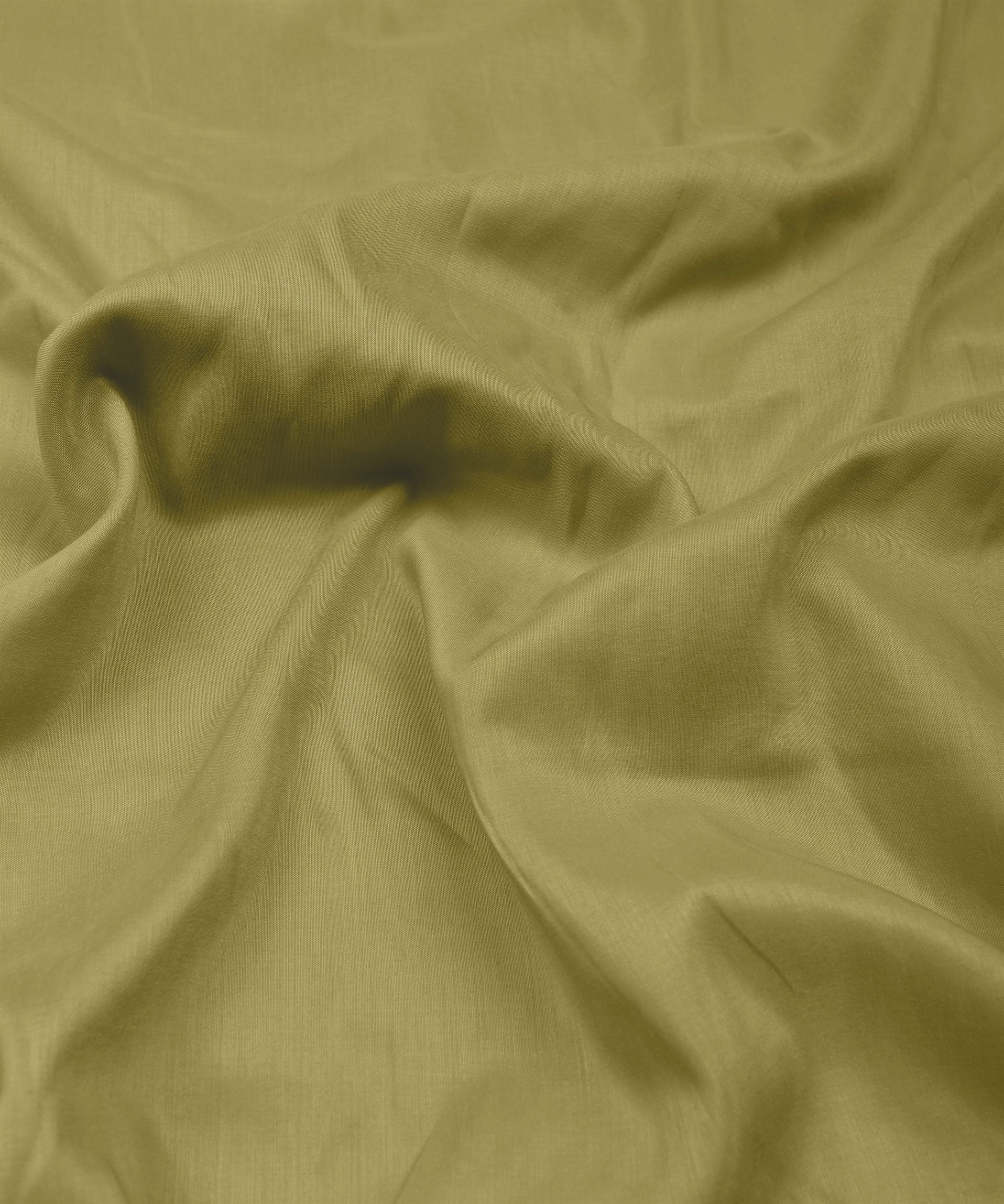Olive Green Plain Dyed Polyester Muslin Fabric