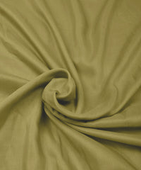 Olive Green Plain Dyed Polyester Muslin Fabric