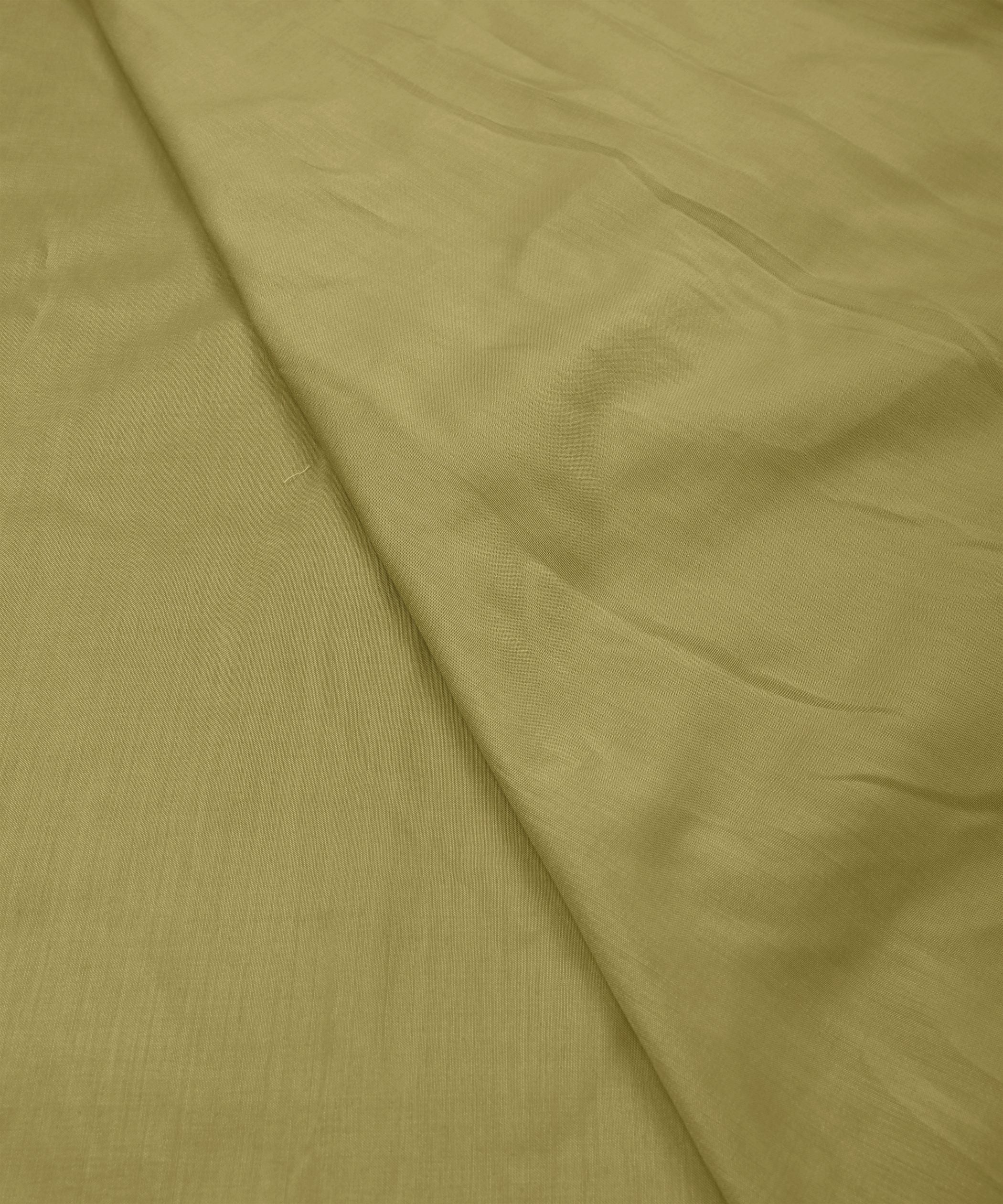 Olive Green Plain Dyed Polyester Muslin Fabric