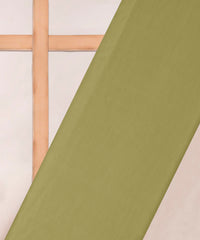 Olive Green Plain Dyed Polyester Muslin Fabric