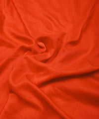 Orange Plain Dyed Polyester Muslin Fabric