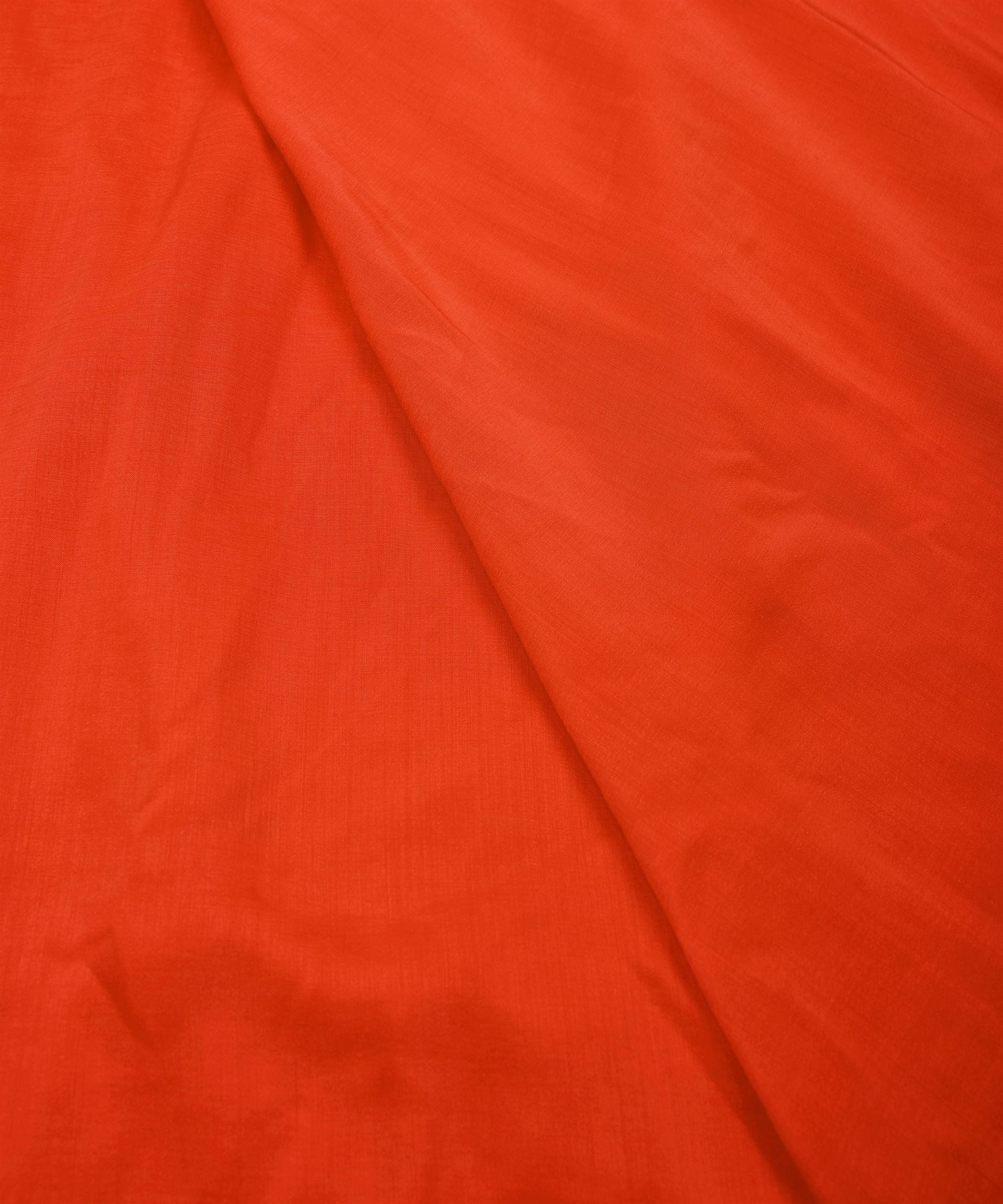 Orange Plain Dyed Polyester Muslin Fabric