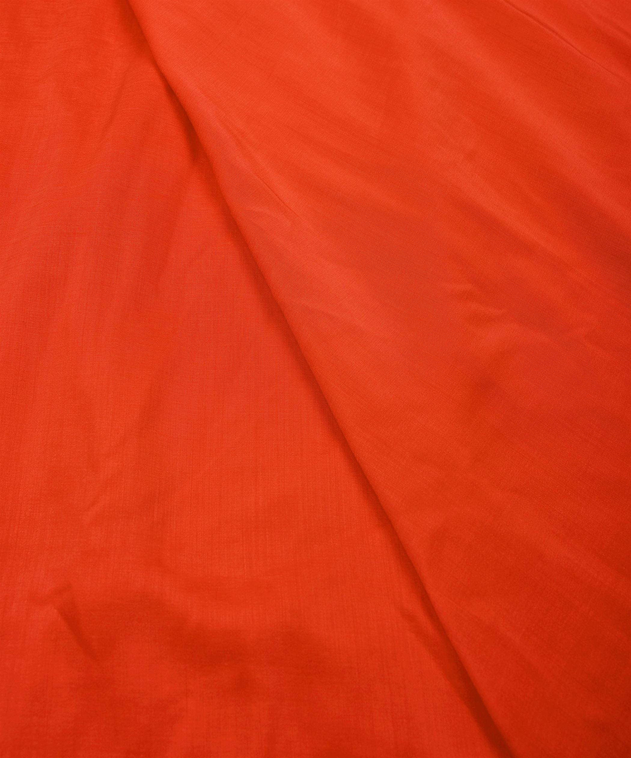 Orange Plain Dyed Polyester Muslin Fabric