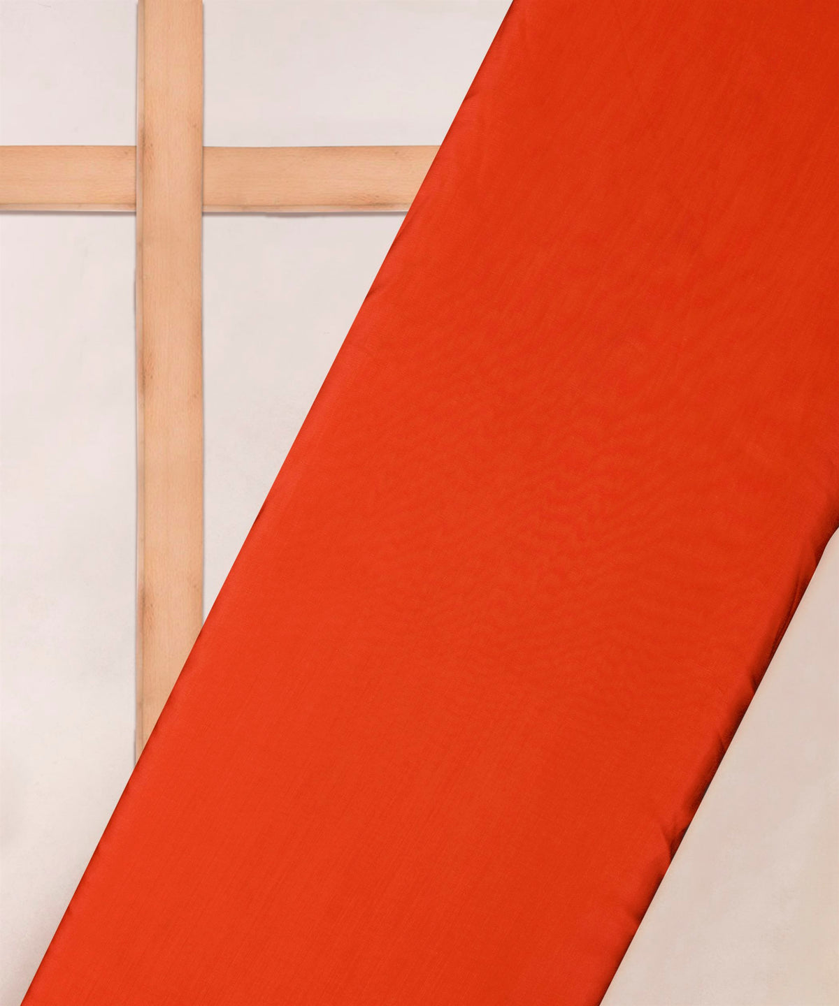 Orange Plain Dyed Polyester Muslin Fabric