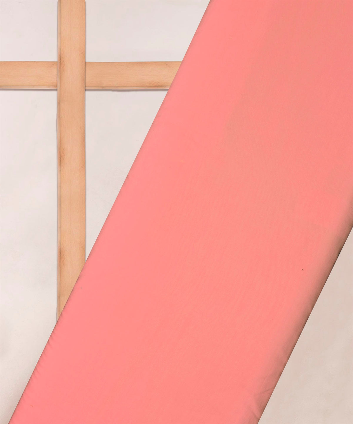 Peach Plain Dyed Polyester Muslin Fabric