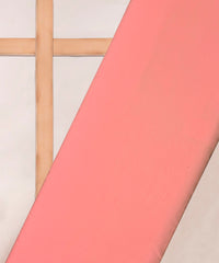Peach Plain Dyed Polyester Muslin Fabric