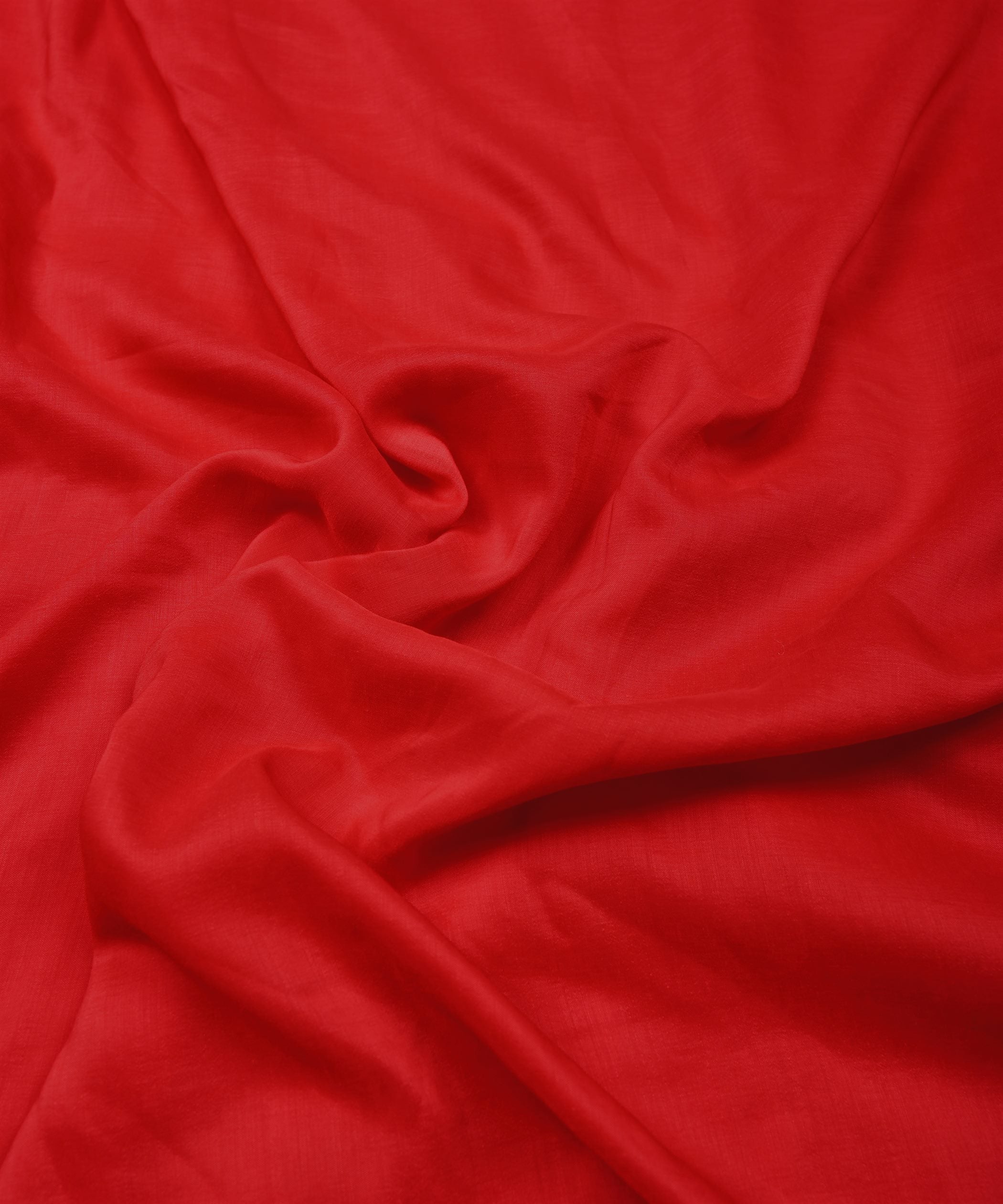 Red Plain Dyed Polyester Muslin Fabric