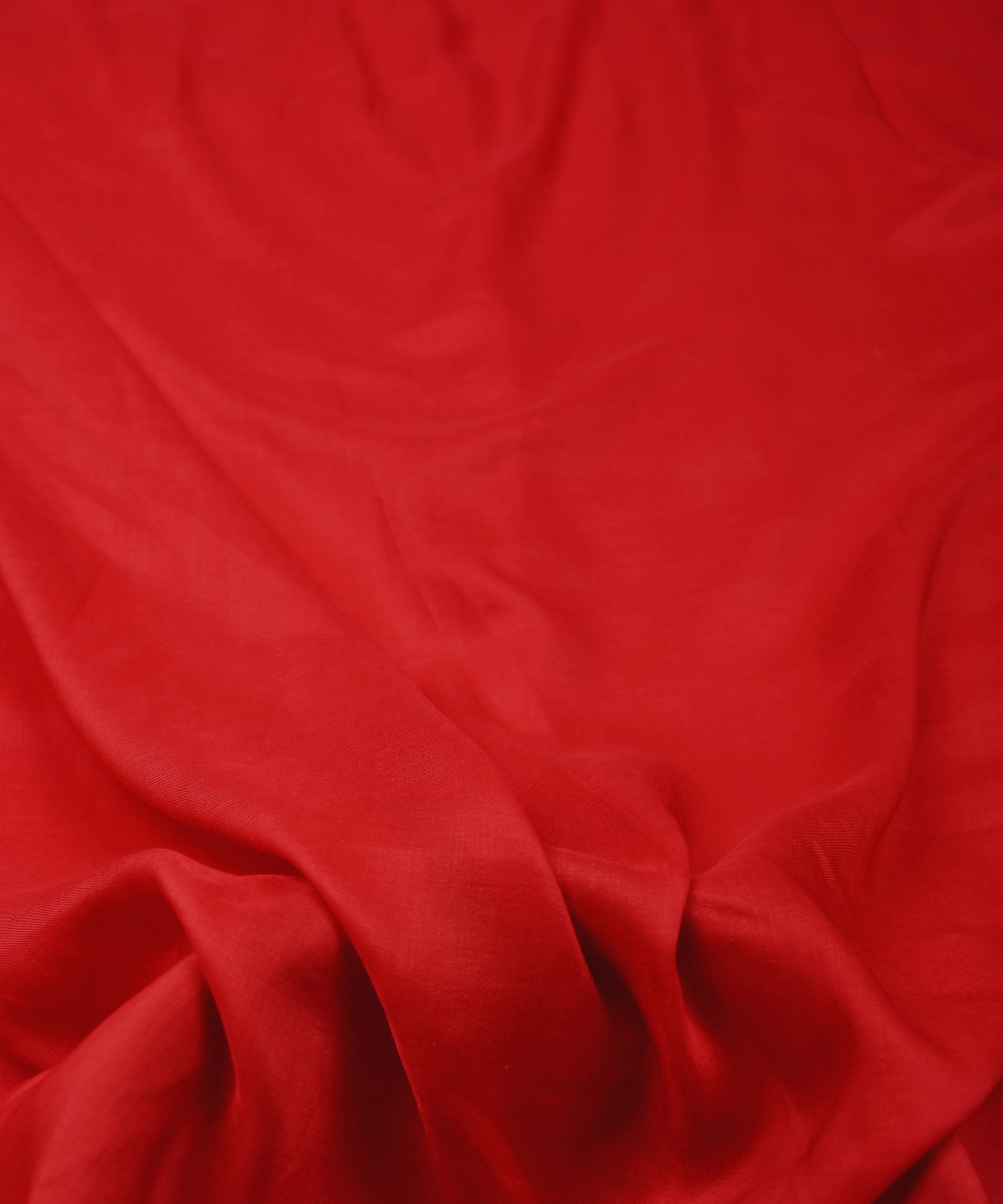 Red Plain Dyed Polyester Muslin Fabric