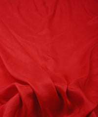 Red Plain Dyed Polyester Muslin Fabric