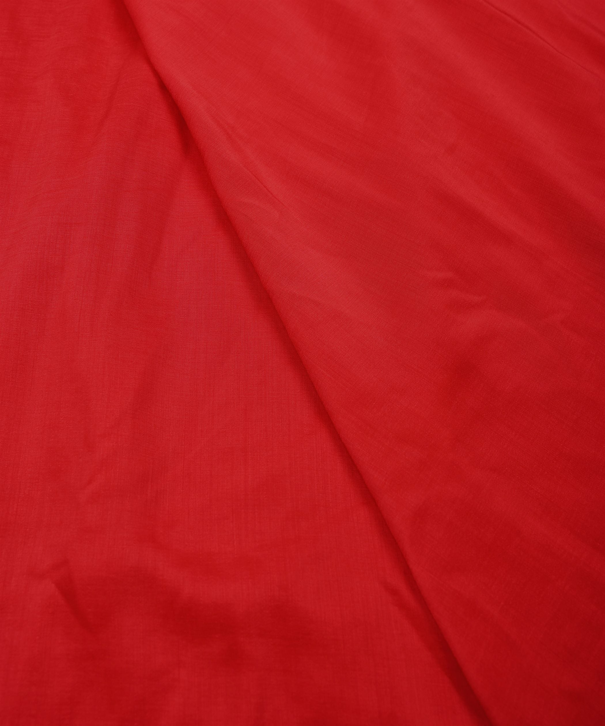 Red Plain Dyed Polyester Muslin Fabric