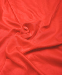 Tomato Red Plain Dyed Polyester Muslin Fabric