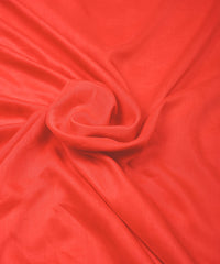 Tomato Red Plain Dyed Polyester Muslin Fabric