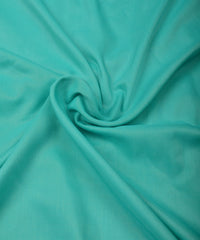 Turquoise Plain Dyed Polyester Muslin Fabric