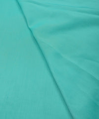 Turquoise Plain Dyed Polyester Muslin Fabric