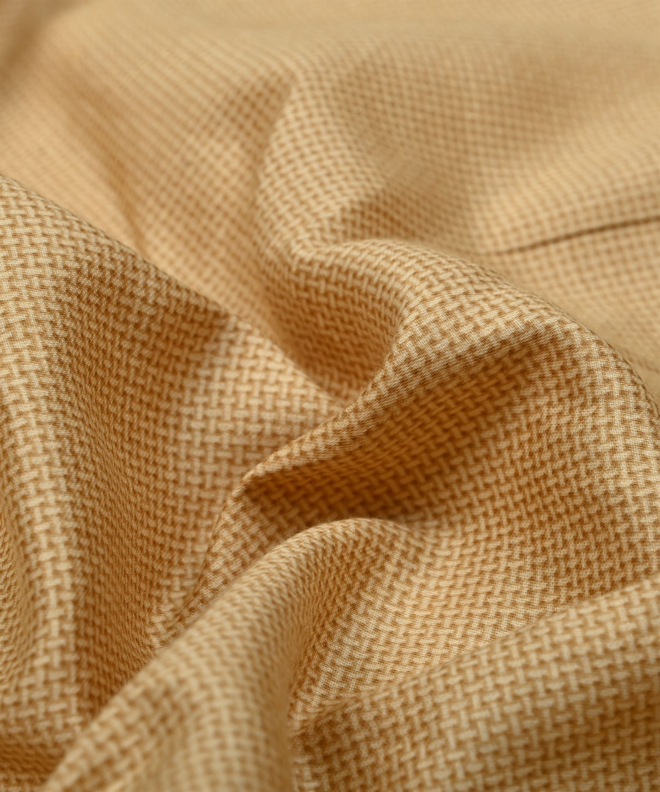 Biege Printed Cotton Satin fabric-1