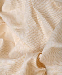 Cream Printed Cotton Satin fabric-1