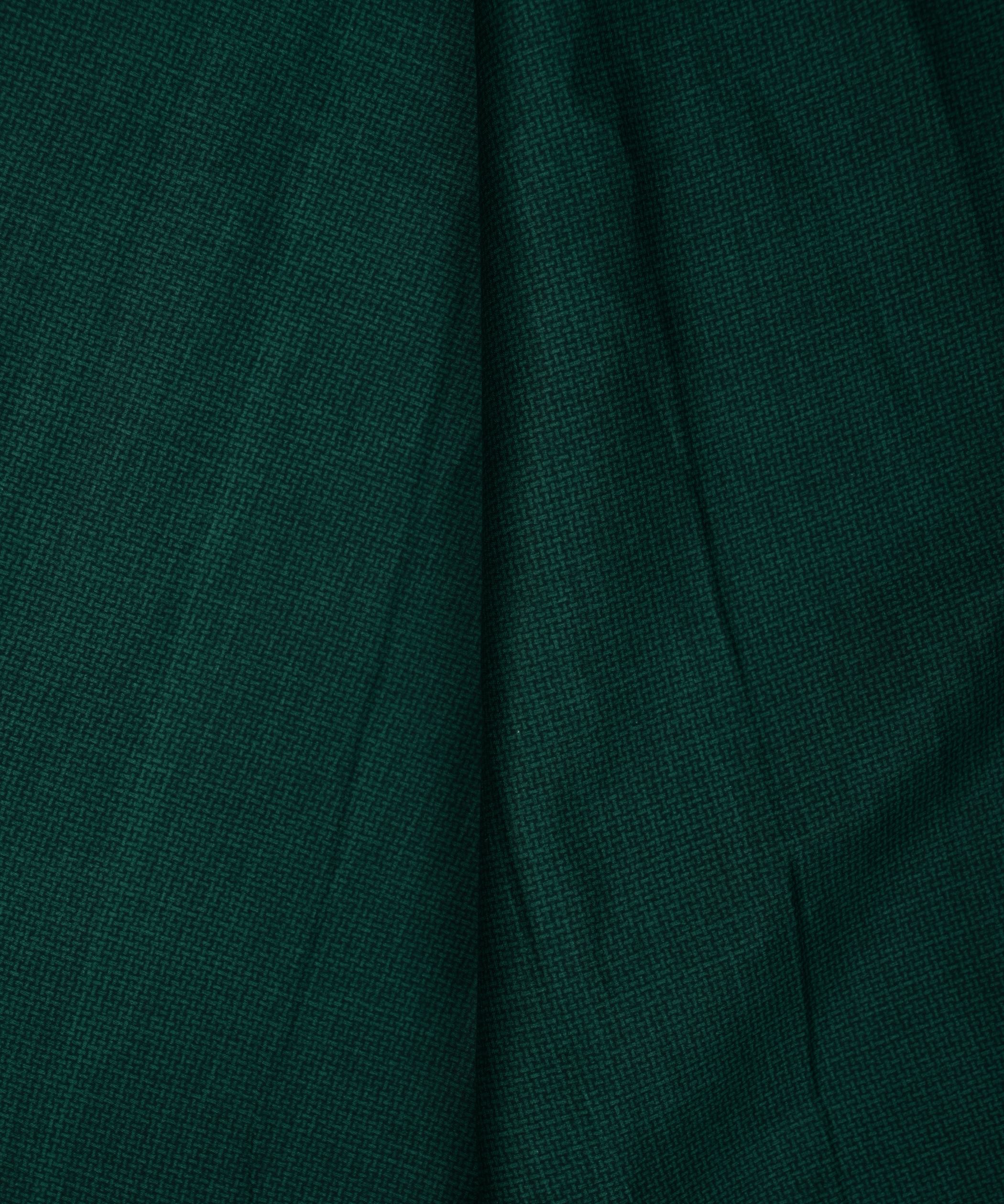 Dark Green Printed Cotton Satin fabric-1