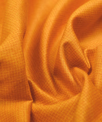 Mustard Yellow Printed Cotton Satin fabric-1
