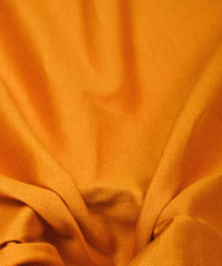 Mustard Yellow Printed Cotton Satin fabric-1