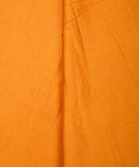 Mustard Yellow Printed Cotton Satin fabric-1