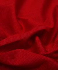 Red Printed Cotton Satin fabric-1