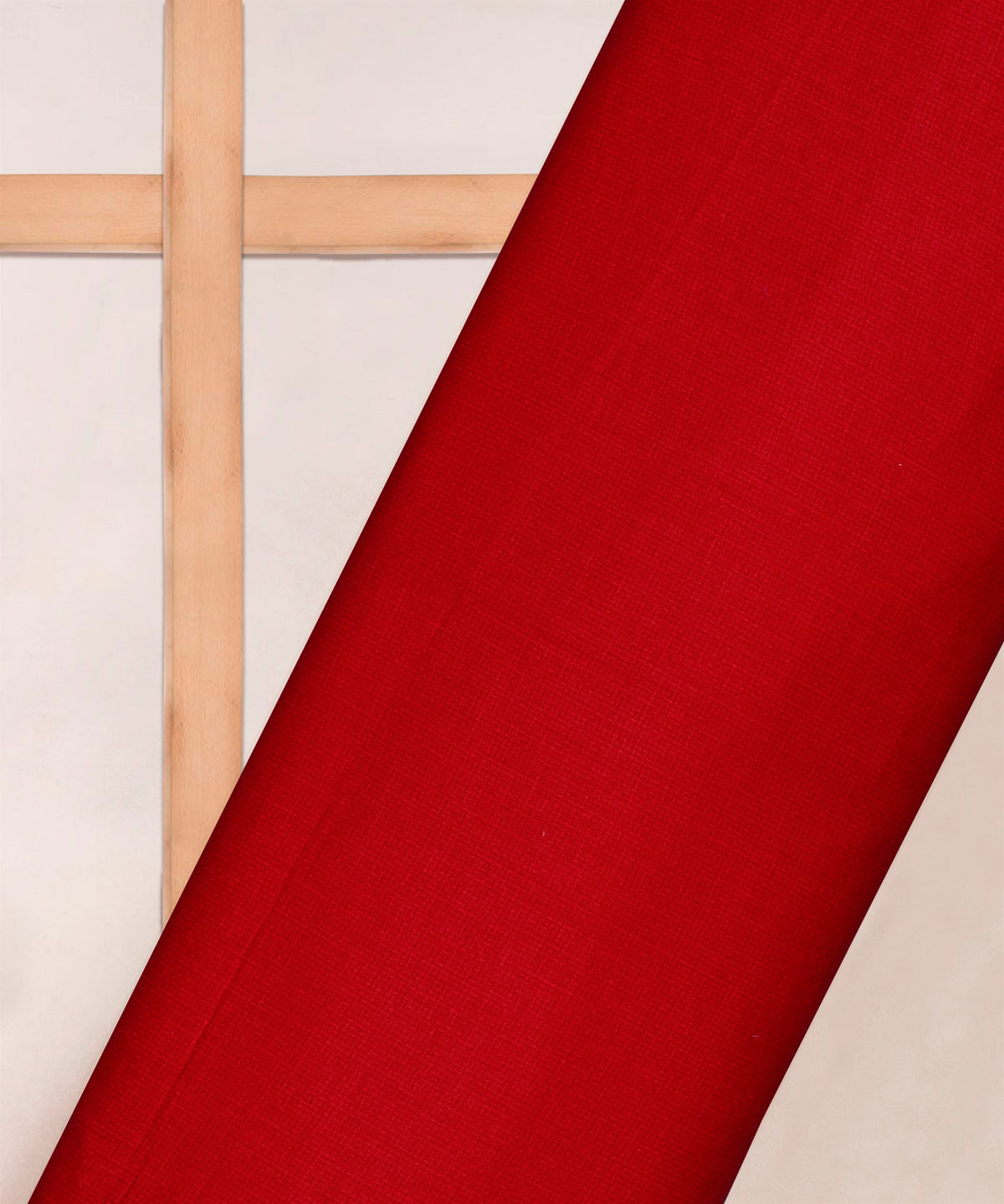 Red Printed Cotton Satin fabric-1