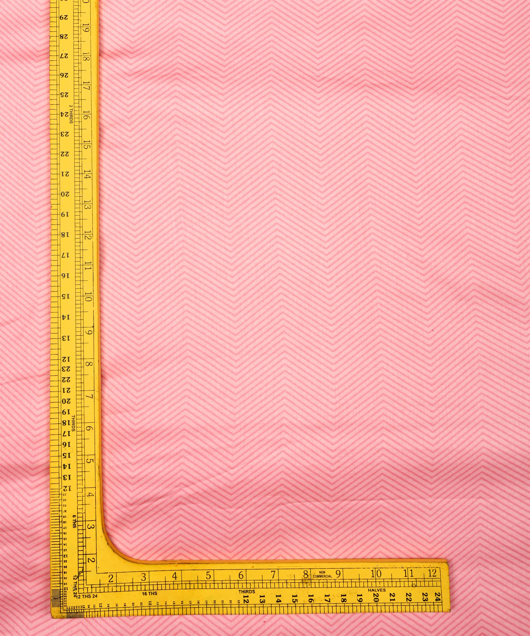 Pink Printed Cotton Satin fabric-2