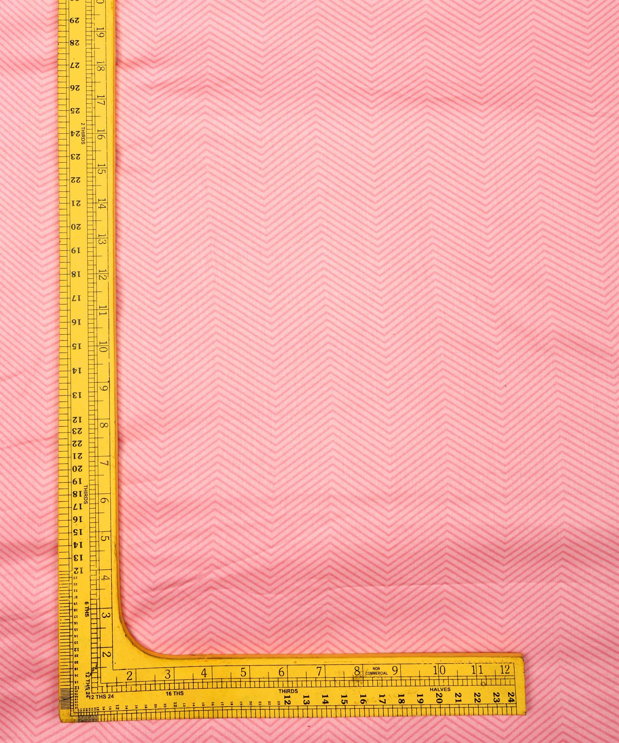 Pink Printed Cotton Satin fabric-2