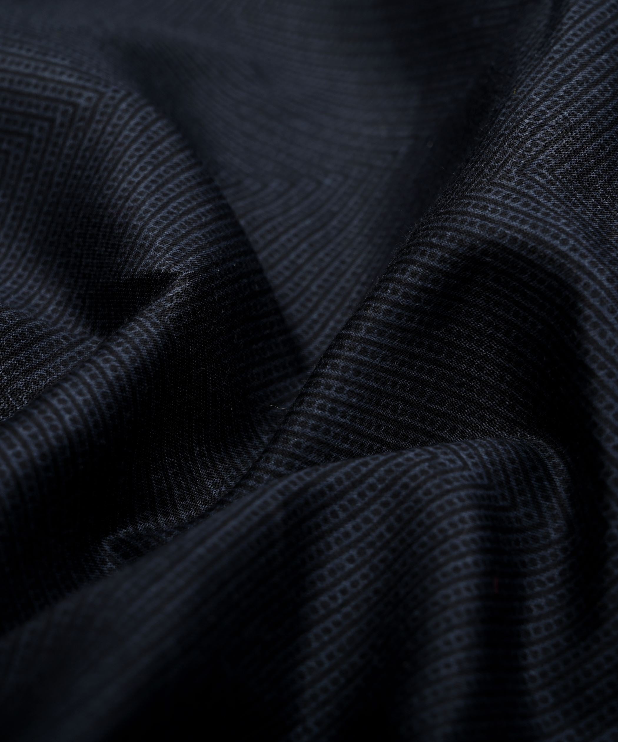 Black Printed Cotton Satin fabric-3