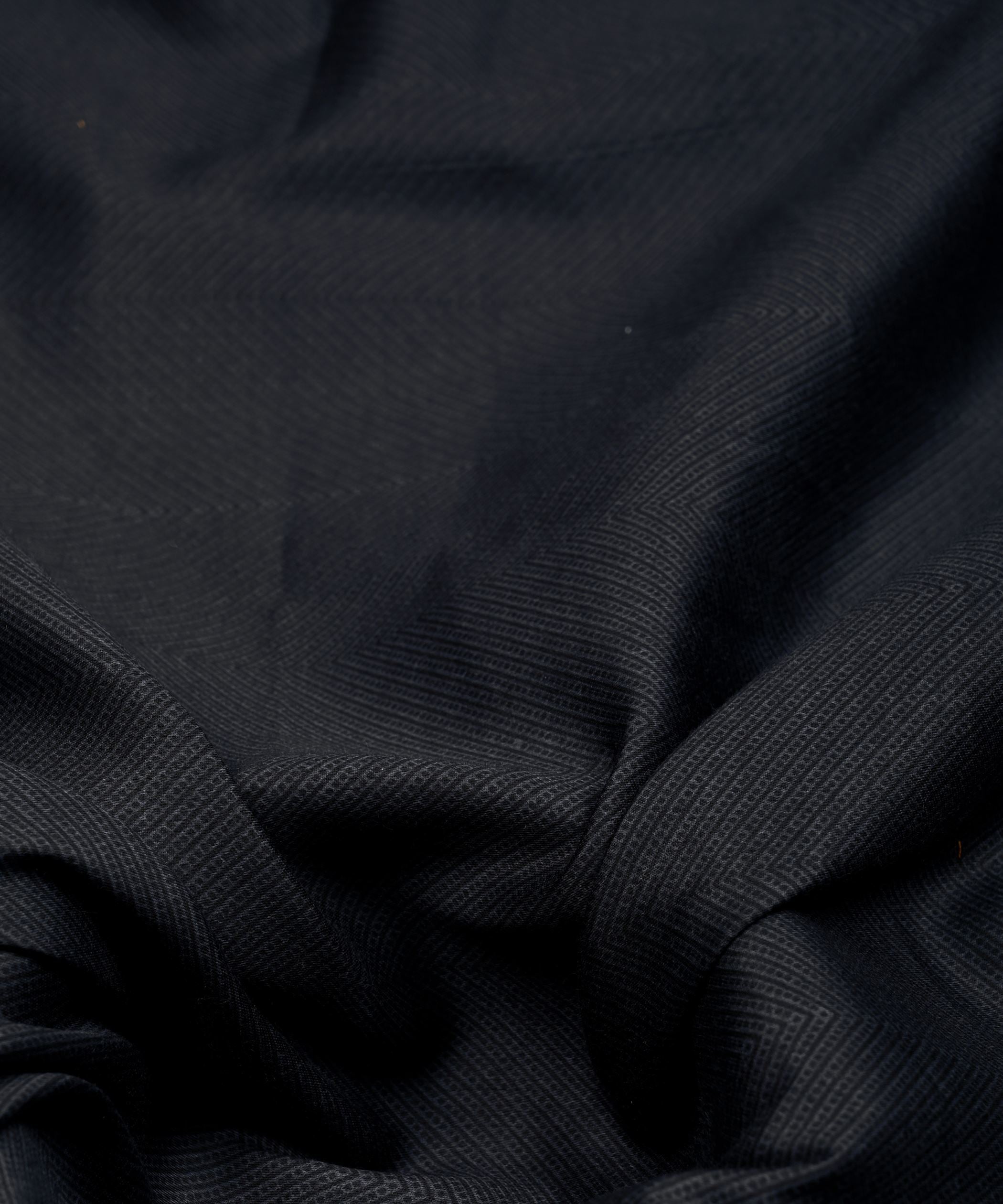 Black Printed Cotton Satin fabric-3