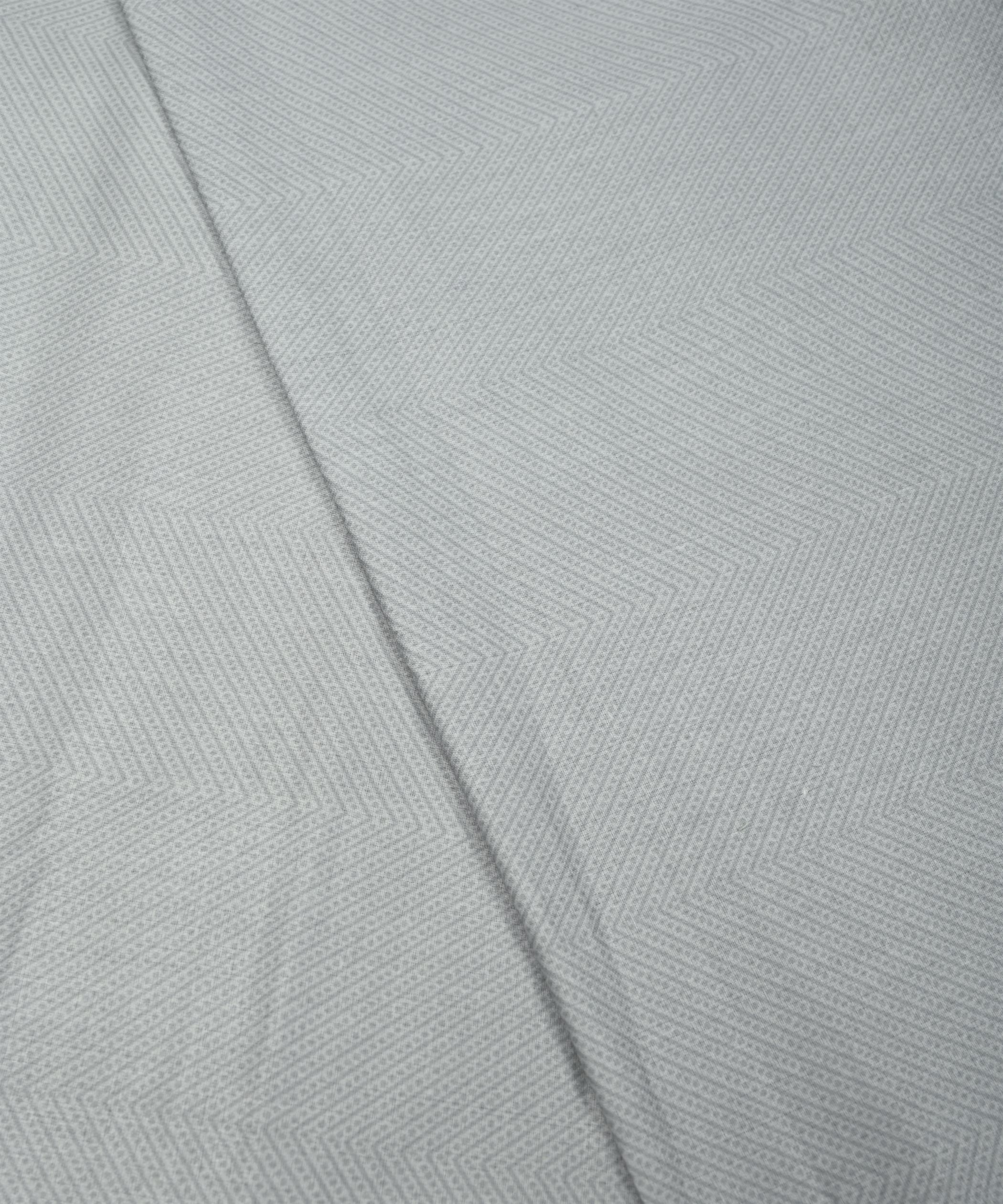 Grey Printed Cotton Satin fabric-3
