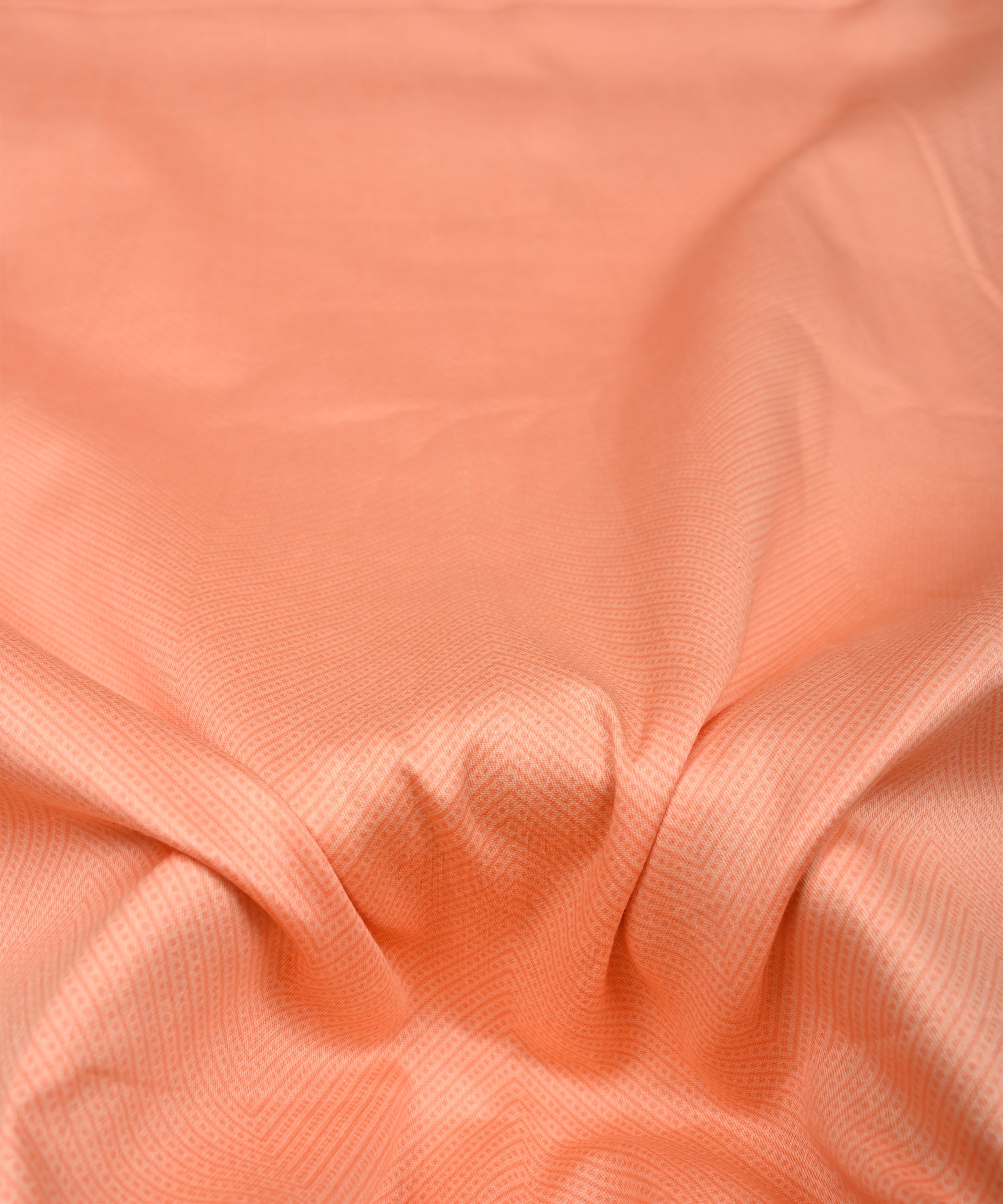 Peach Printed Cotton Satin fabric-3