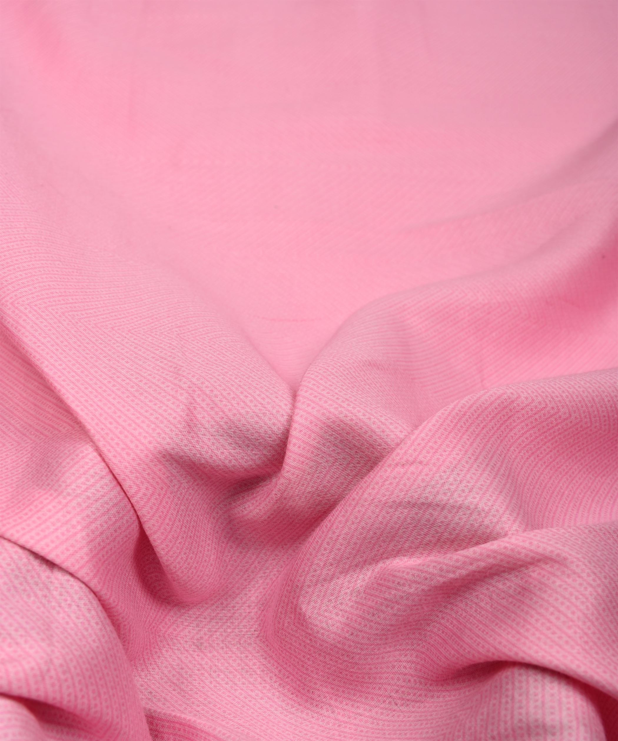 Pink Printed Cotton Satin fabric-3