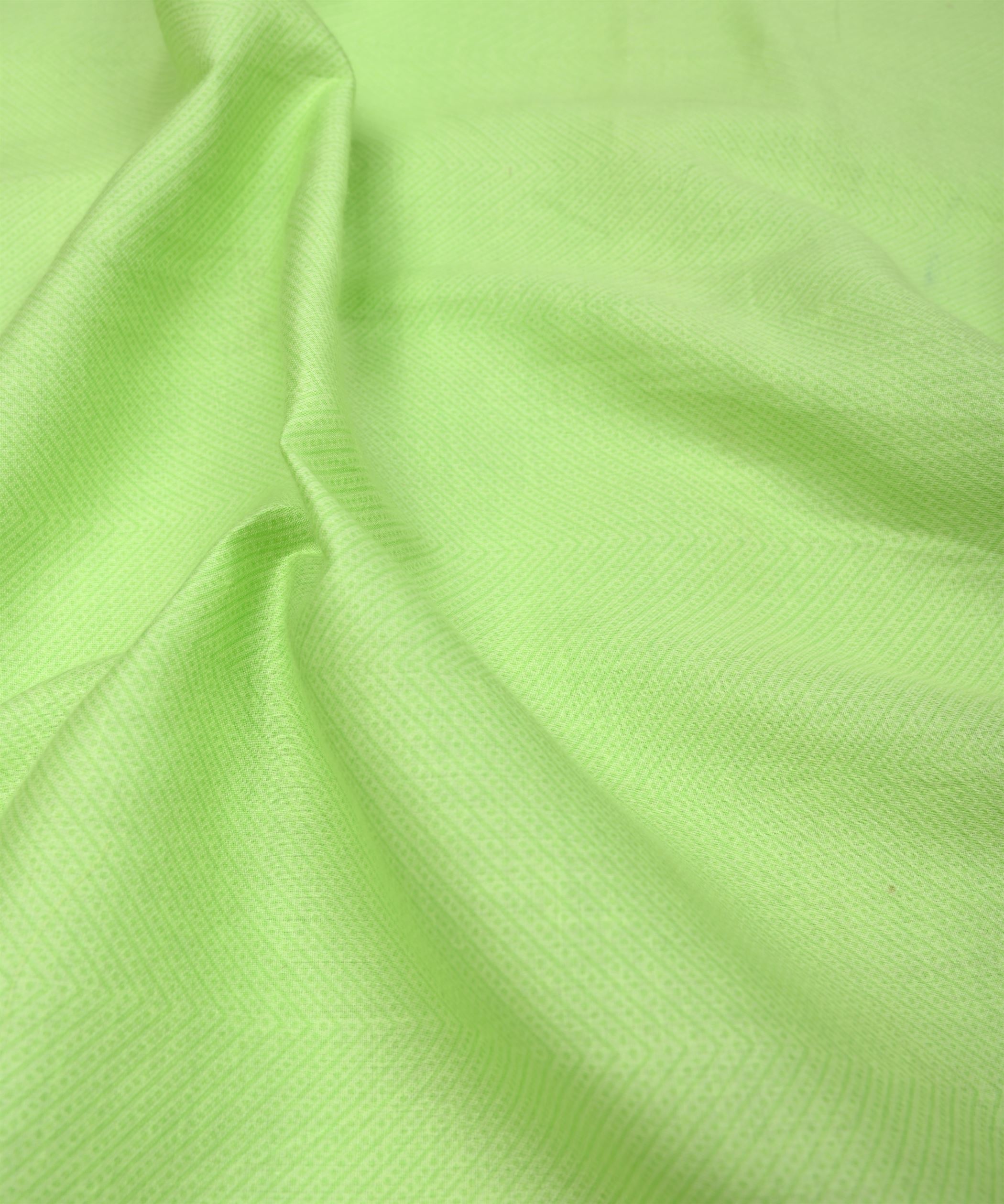 Pista Green Printed Cotton Satin fabric-3