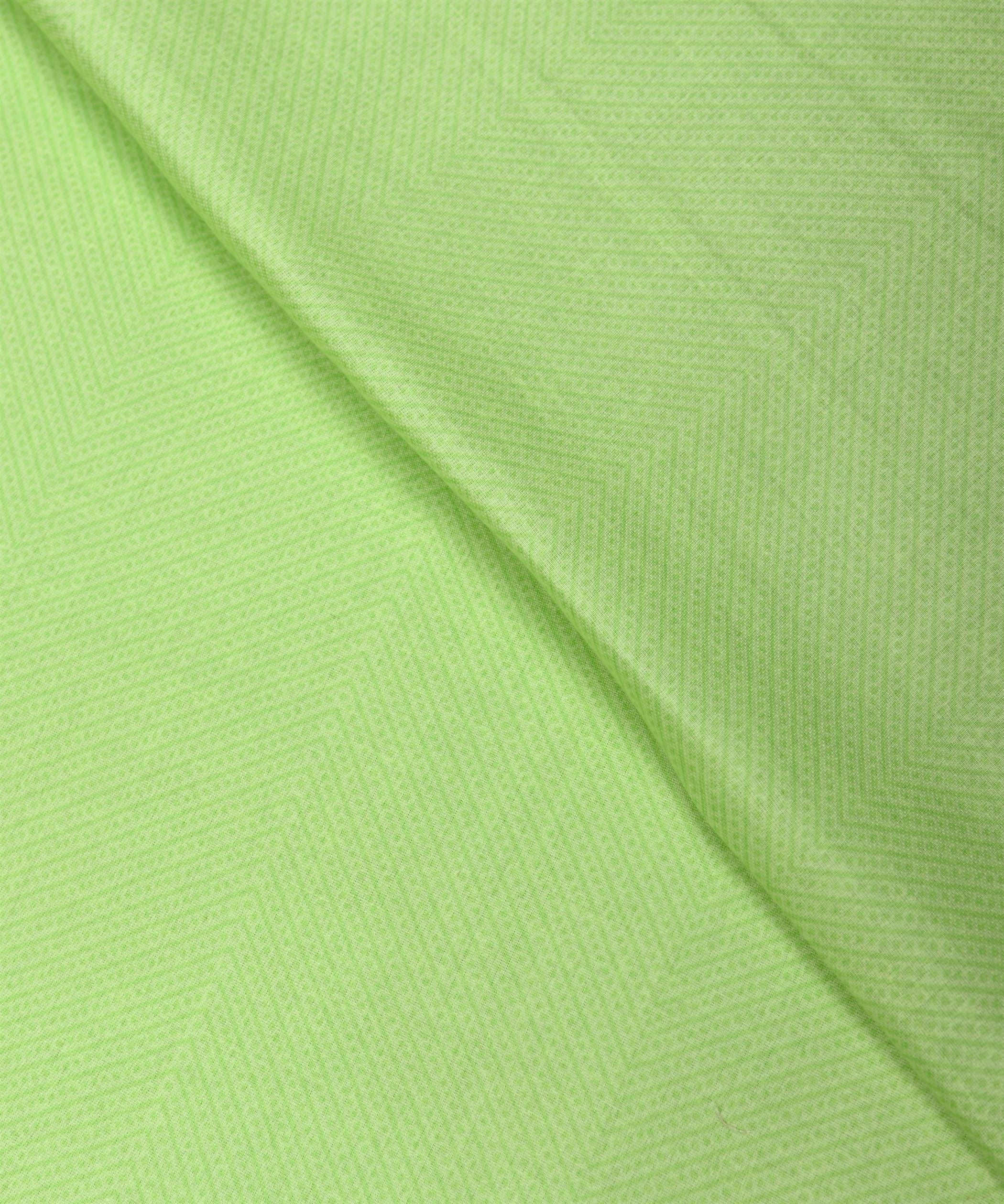 Pista Green Printed Cotton Satin fabric-3