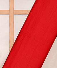 Red Printed Cotton Satin fabric-3