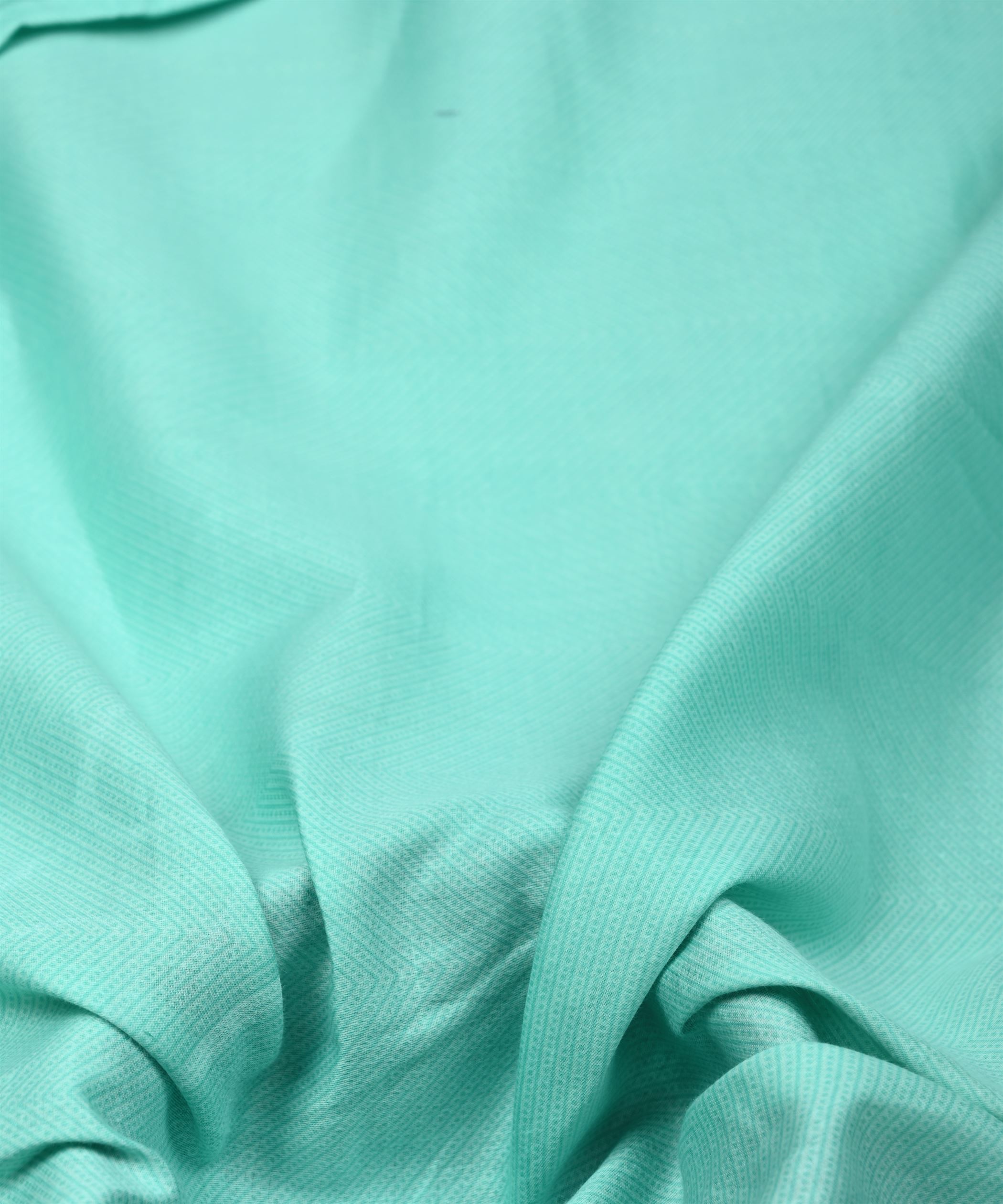 Sea Green Printed Cotton Satin fabric-3