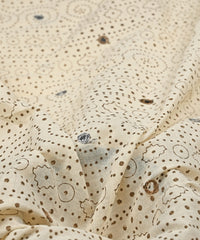 Greenbatik Handblock printed Mal Cotton fabric with mirror work