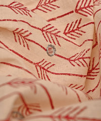 Red batik Handblock printed Mal Cotton fabric