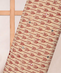 Red batik Handblock printed Mal Cotton fabric