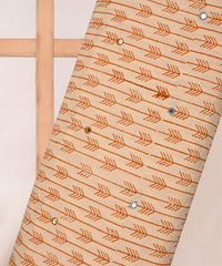 Rust batik Handblock printed Mal Cotton fabric