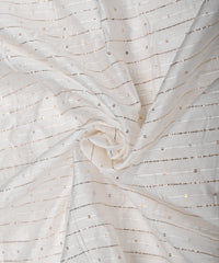 Chanderi Cotton Dyeable Fabric with Sequins & Jari